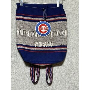 Chicago Cubs Backpack Drawstring Bag Red Blue Travel MLB Baseball